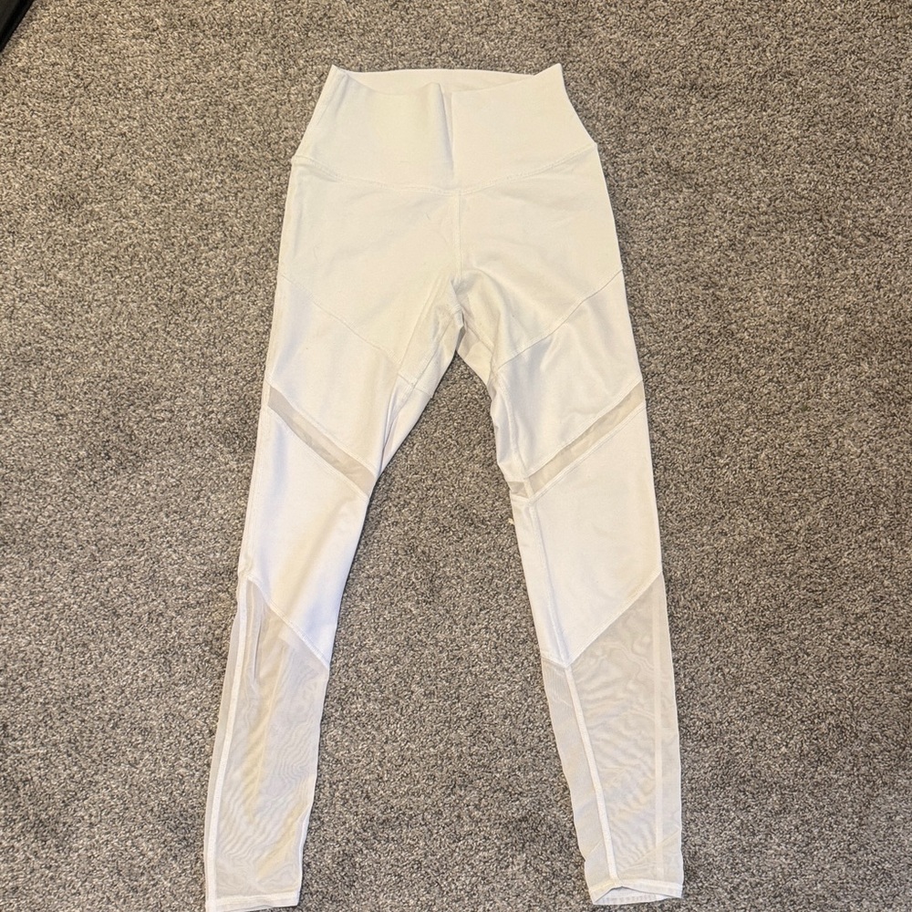 ALO Yoga White High-Waist Leggings
